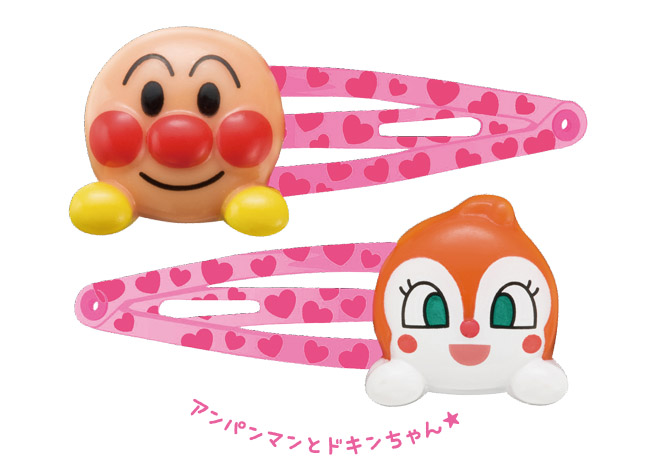 アンパンマン ヘアアクセサリー スリーピン(アンパンマンとドキンちゃん)