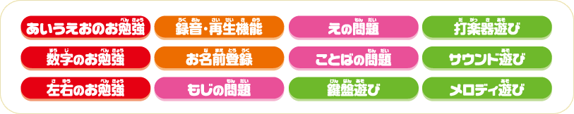 12の機能で楽しくお勉強