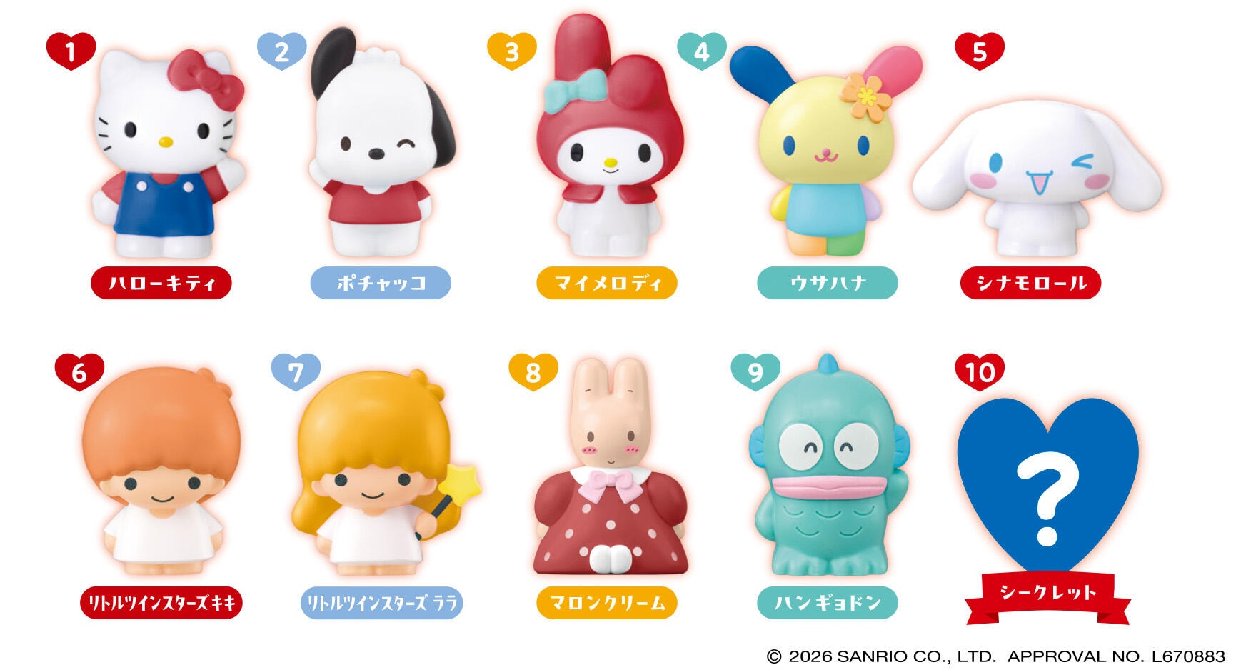 Sanrio characters ハートカプセルコレクション ~なかよしマスコット~ レトロポップ