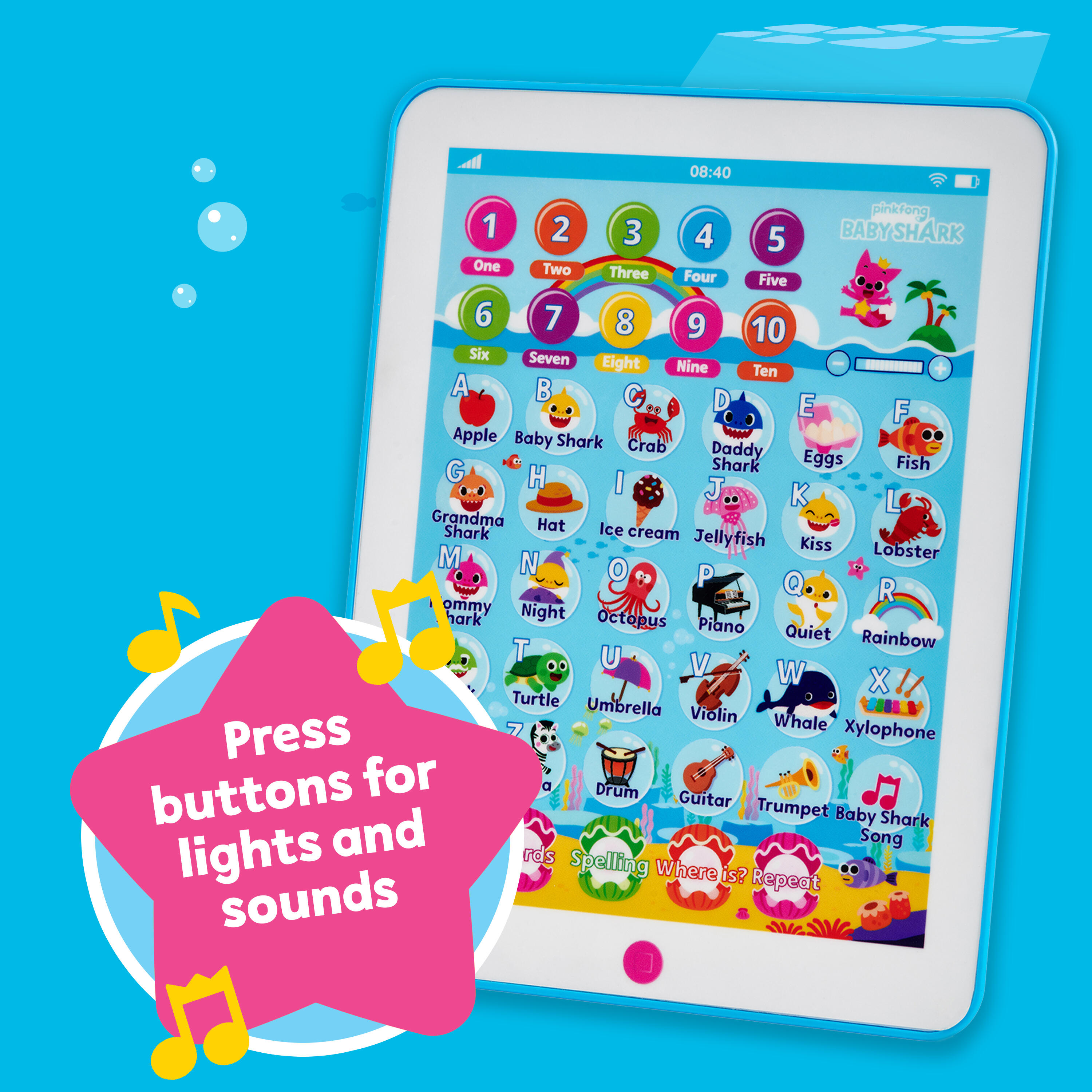 海外並行輸入正規品 SHARK BABY Tablet ベイビーシャーク タブレットでABC！ タブレット・アクセサリ