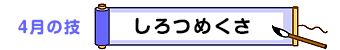 4月の技：しろつめくさ