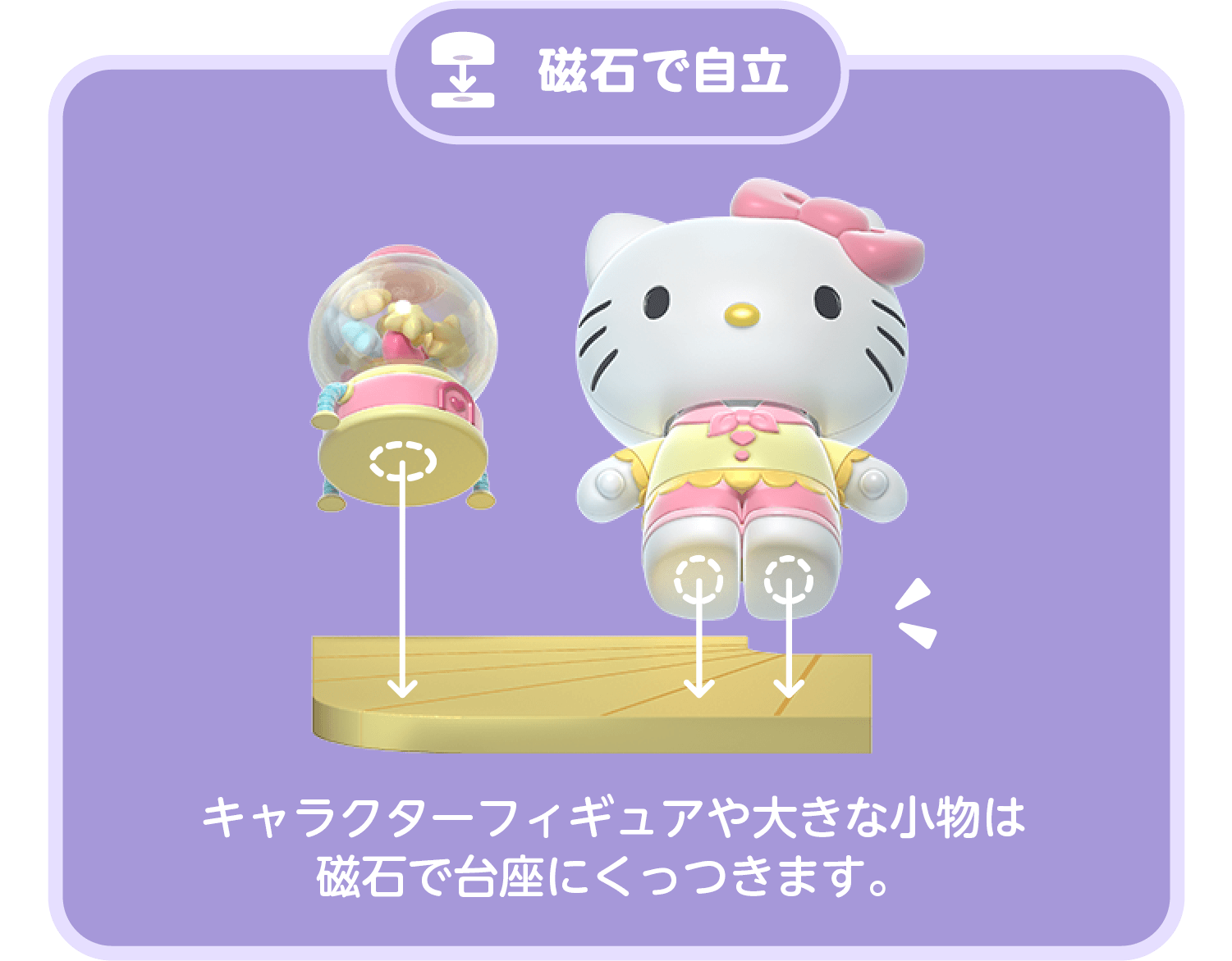 磁石で自立