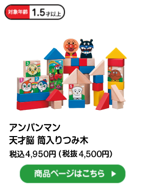 アンパンマン　天才脳　筒入りつみ木　税込4,500円